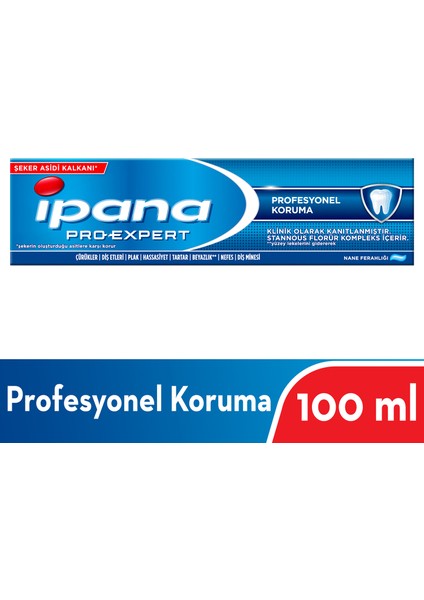 Ipana Pro-Expert 100 ml Profesyonel Koruma Nane Ferahlığı Diş Macunu