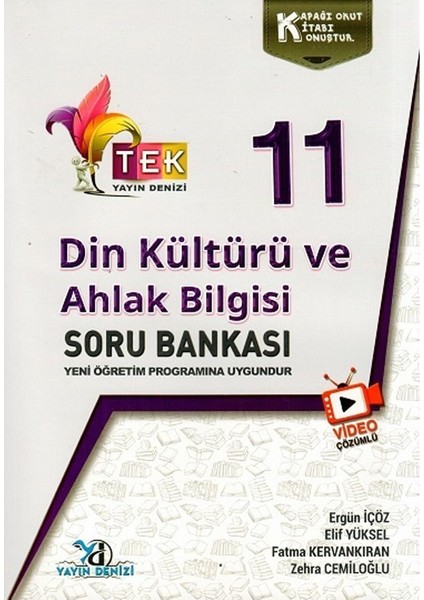 11.Sınıf Tek Serisi Video Çözümlü Din Kültürü Ve Ahlak Bilgisi Soru Bankası