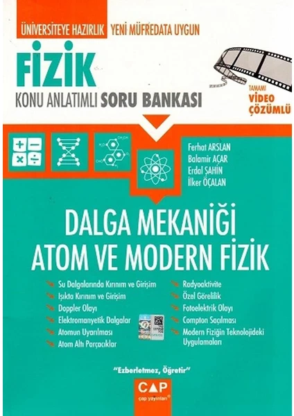 Çap Yayınları Fizik Dalga Mekaniği Atom ve Modern Fizik Konu Anlatımlı Soru Bankası