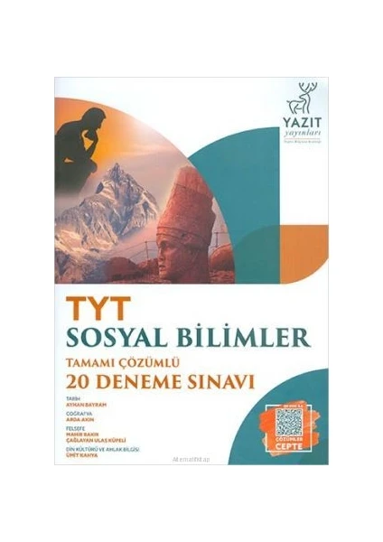 Yazıt Yayınları TYT Sosyal Bilimler Tamamı Çözümlü 20 Deneme Sınavı