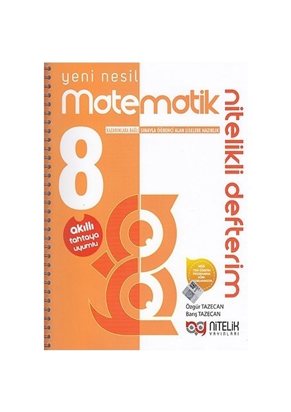 8. Sınıf Matematik Nitelik Yayınlarıli Defterim - Barış Tazecan, Özgür Tazecan