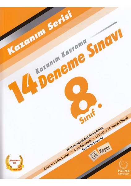 Palme Yayıncılık 8. Sınıf Kazanım Kavrama 14 Deneme Sınavı