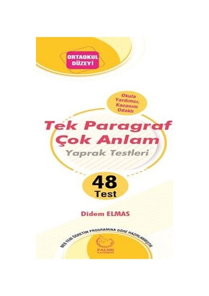 8. Sınıf Tek Paragraf Çok Anlam Yaprak Test (48 Test)