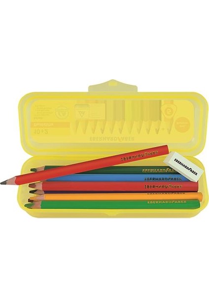 Jumbo Üçgen Kuruboya Seti 10+2 Parça Renkli Plastik Kutuda Çocuklar İçin