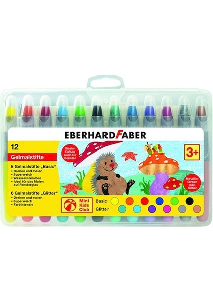 Eberhard-Faber Jel Pastel 12 Renk Basic &Metal Renkler