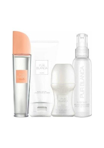 Pur Blanca Smile Edt 50ml Bayan Parfüm Avon Pur Blanca Parfümlü Vücut Losyonu 150ml Avon Pur Blanca Rollon Avon Naturals Vücut Spreyi