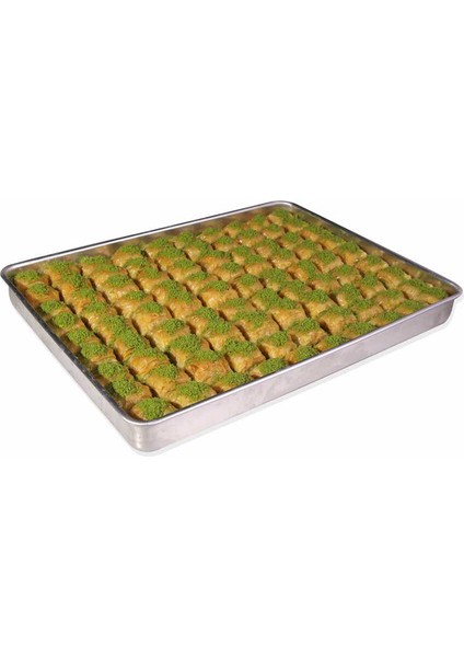 Bakır Sanatı Tartıcılar Metal Baklava ve Börek Tepsisi 30X40X4 cm 800GR