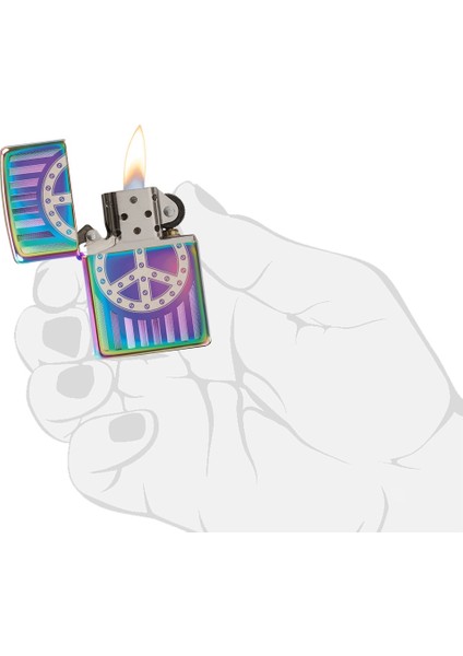 151 Rivet Peace Sign Çakmak Rüzgar Geçirmez Çevre Dostu Premium Tasarım fırsatları