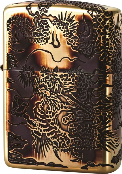 Multi-Faceted Dragon - Burned Gold Çakmak