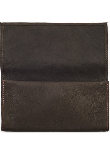 Leather Tri-Fold Tobacco Pouch Çakmak