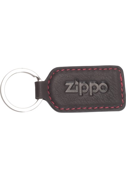 Kahverengi Deri Çakmak Anahtarlık Rüzgar Geçirmez Tasarım Hediye Seçeneği 6,5 x 3 x 0,5 cm