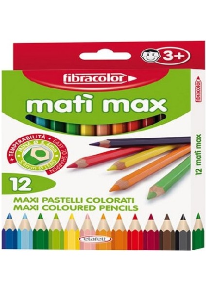 Mati Max Kalın Kuru Boya 12 Renk