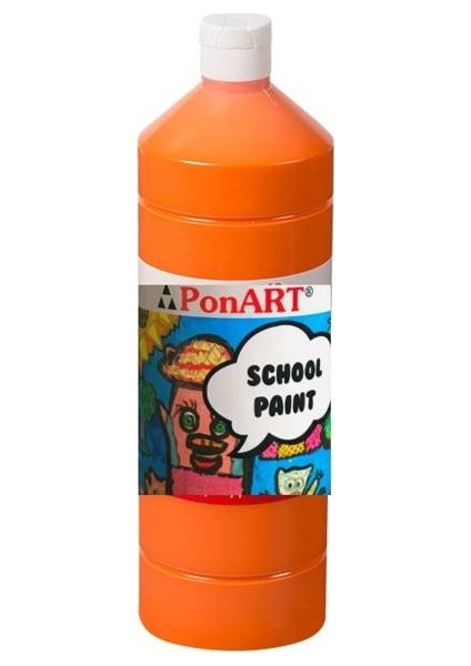 School Paint Tempera Guaj Boya 1000 ml. PSP-2206 TURUNCU