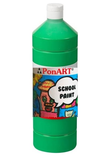 School Paint Tempera Guaj Boya 1000 ml. PSP-2215 ORTA YEŞİL