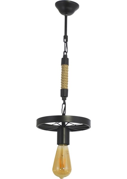 Spor Modern Rustik Retro Tekli Model Teker Sarkıt Avize
