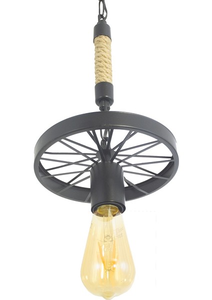 Spor Modern Rustik Retro Tekli Model Teker Sarkıt Avize