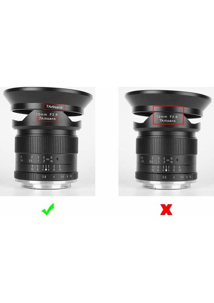 12mm F2.8 Lens için Filtre Adaptörü 77mm