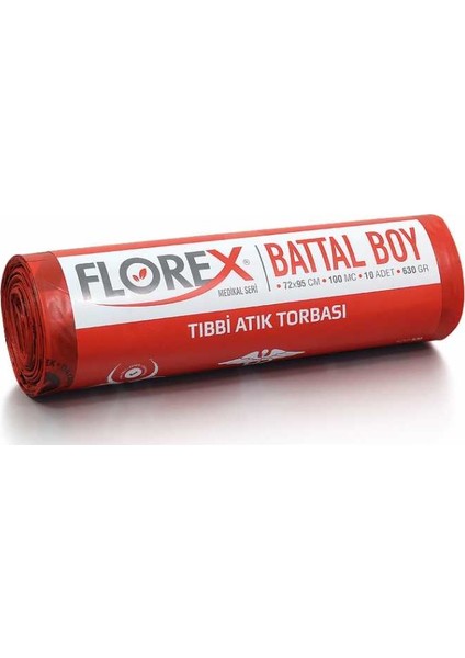 Tıbbi Atık Çöp Poşeti 72x95 630 GR 10 Rulo