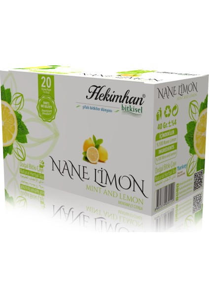 Bitkisel Nane Limon Çay 20 Li