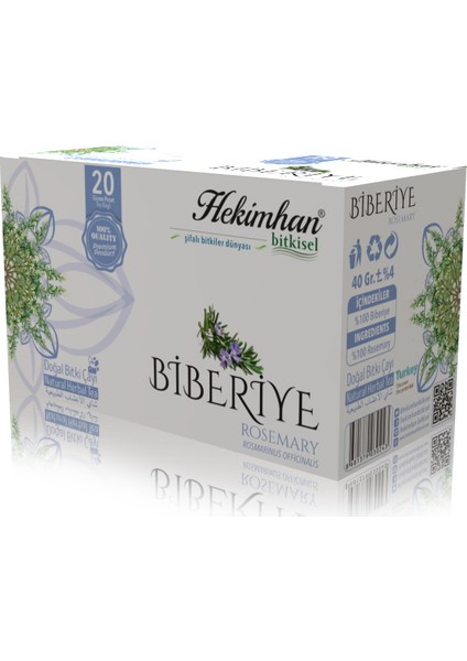 Bitkisel Biberiye Çay 20 Li