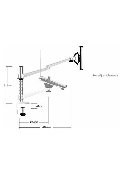Laptop Tablet İkili Masa Stand Tutucu