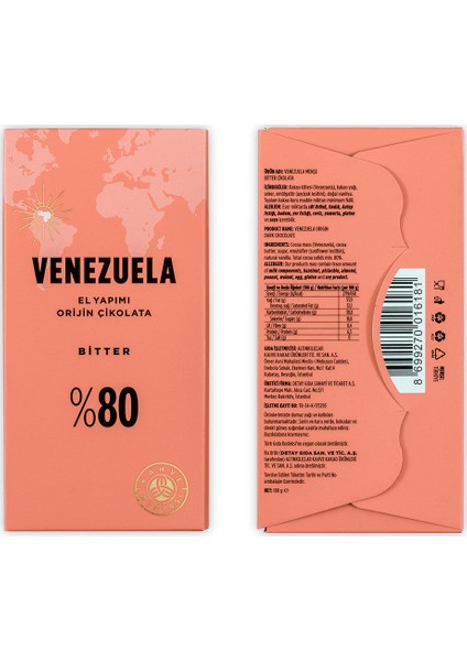 Orijin Çikolata Venezuela 100 gr