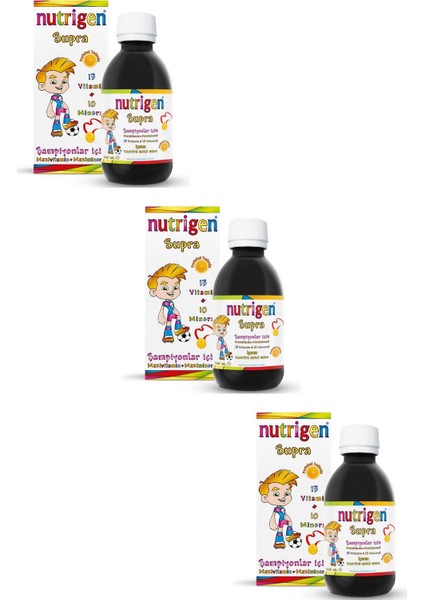 Supra Şurup 200 Ml*3 (3'lü Ekonomik Paket)