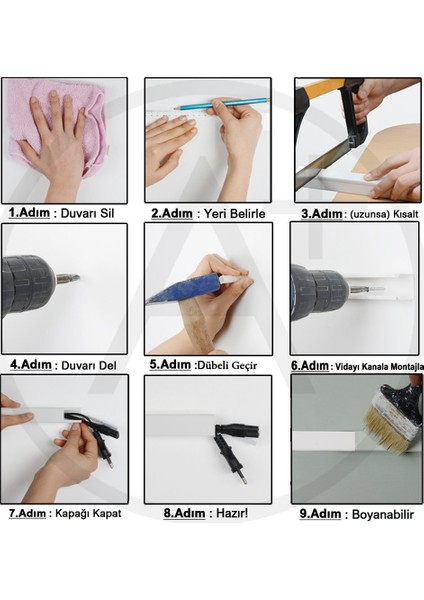 12x12 mm Lamine Kaplamalı Ceviz 6x1m=6m Bantsız Kablo Kanalı indirimleri