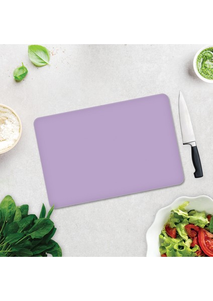 Düz Renk - Lila | Cam Kesme Tahtası - Cam Kesme Tablası | 20cm x 30cm indirimleri
