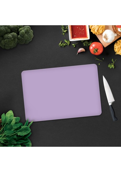 Düz Renk - Lila | Cam Kesme Tahtası - Cam Kesme Tablası | 20cm x 30cm modelleri