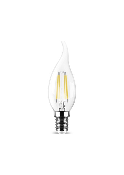 Kıvrık Buji Ince Duylu LED Ampul Cam 4 W E-14 2700K Gunışığı Işık BA35-00410