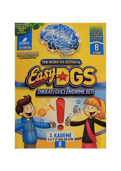 Easy Dikkati Güçlendirme Seti 5-8 Yaş B Kitapçığı - Osman Abalı