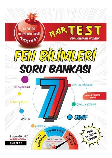 Nartest Yayınları 7 Sınıf Süper Zeka Fen Bilimleri Soru Bankası