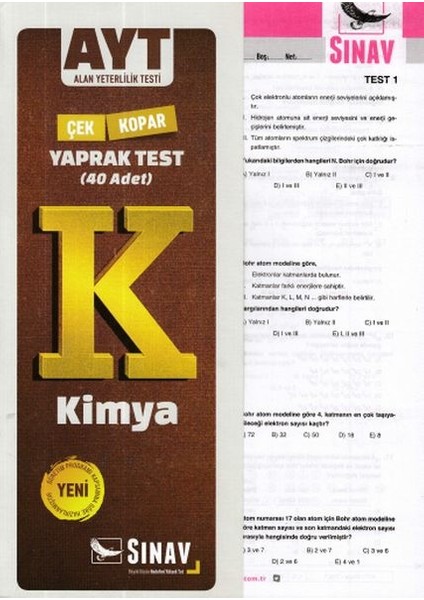 AYT Kimya Yaprak Test