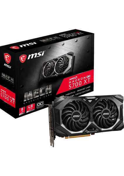 AMD Radeon RX 5700 XT Mech OC 8GB 256Bit GDDR6 DX(12) PCI-E 4.0 Ekran Kartı (RADEON RX 5700 XT MECH OC)