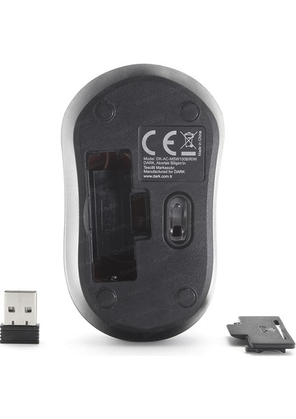 MSW100B Wireless Notebook Mouse - Mavi/Siyah (DK AC MSW100B)