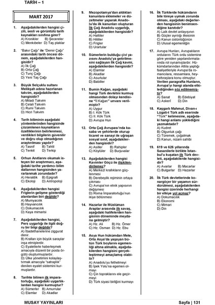 Açık Öğretim Lisesi Son 5 Yılın Çıkmış ve Çıkabilecek Soruları (Ortak Dersler)