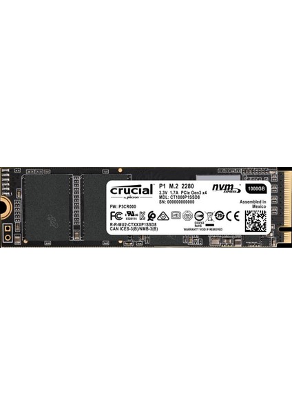 P1 1TB 1000 - 1999 MB/s 3D NAND NVMe PCIe M.2 SSD - CT1000P1SSD8