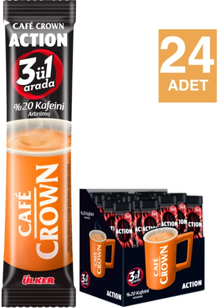 Cafe Crown 3'ü 1 Arada Action 18 gr x 24 Adet