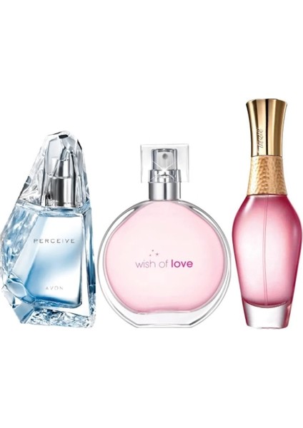 Treselle Bayan Parfüm Edp 50 Ml+ Avon Perceıve +Wish Of Love