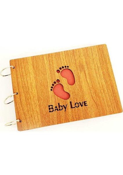 Baby Love Yazılı Ahşap Albüm