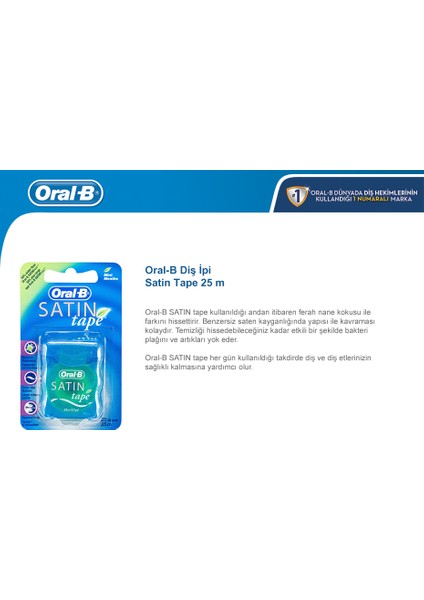 Oral B Satin Tape Diş Ipi 25M 2 Adet