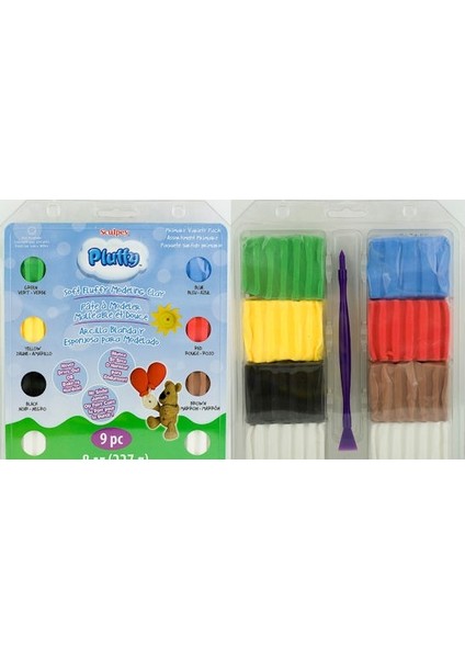 Pluffy Primer Polimer Kil Seti 8 Renk + Ebeşuar Hediyeli