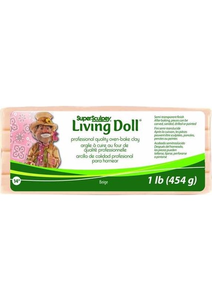 Super Sculpey Living Doll Fırınlanabilir Model Hamuru 454 g Beıge
