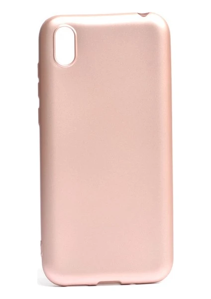 Huawei Honor 8S Kılıf Priming Mat TPU Silikon Arka Kapak Kılıf Rose Gold