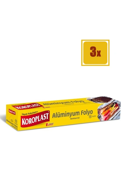 15 Mt Alüminyum Folyo 3'lü Set