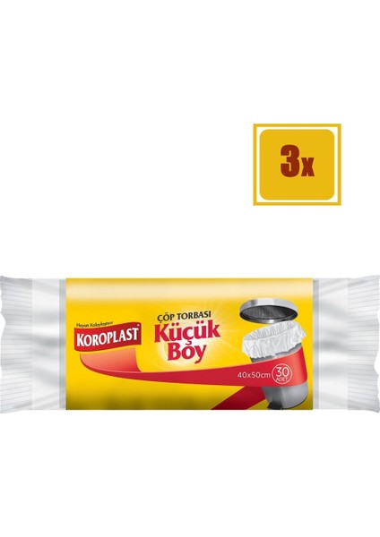 Küçük Boy Çöp Torbası 30' lu 3'lü Set