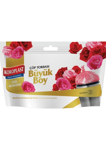 10' lu Gül Kokulu Büyük Boy Çöp Torbası 3'lü Set fiyatları