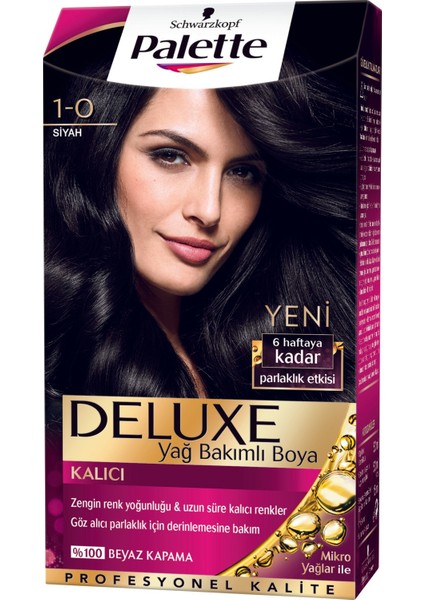 Deluxe 1/0 Siyah Saç Boyası 3'lü Set