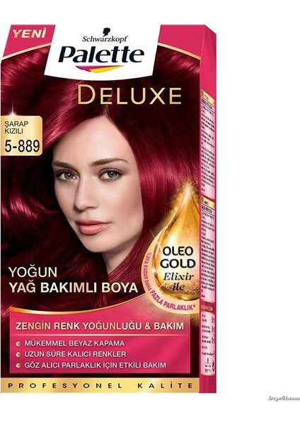Deluxe 5/889 Şarap Kızılı Saç Boyası 3'lü Set fiyatları